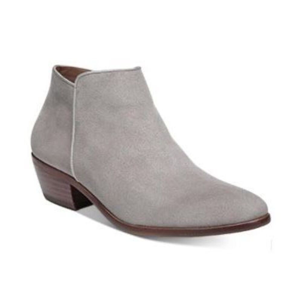 SAM EDELMAN Women’s Gray Leather Petty Ankle Booties Size 9.5